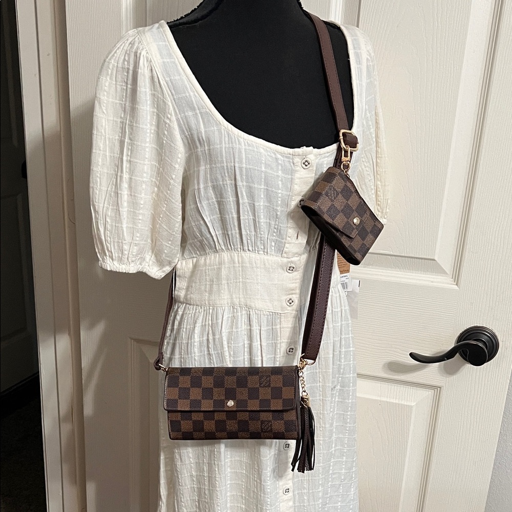 Louis Vuitton Brown Damier Crossbody Multi Pouch Bag